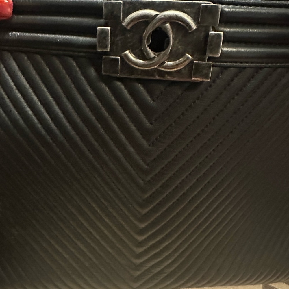 Chanel Black Chevron Bag